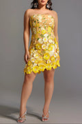 Kimmi Sleeveless Flowers Mini Dress Avalabel