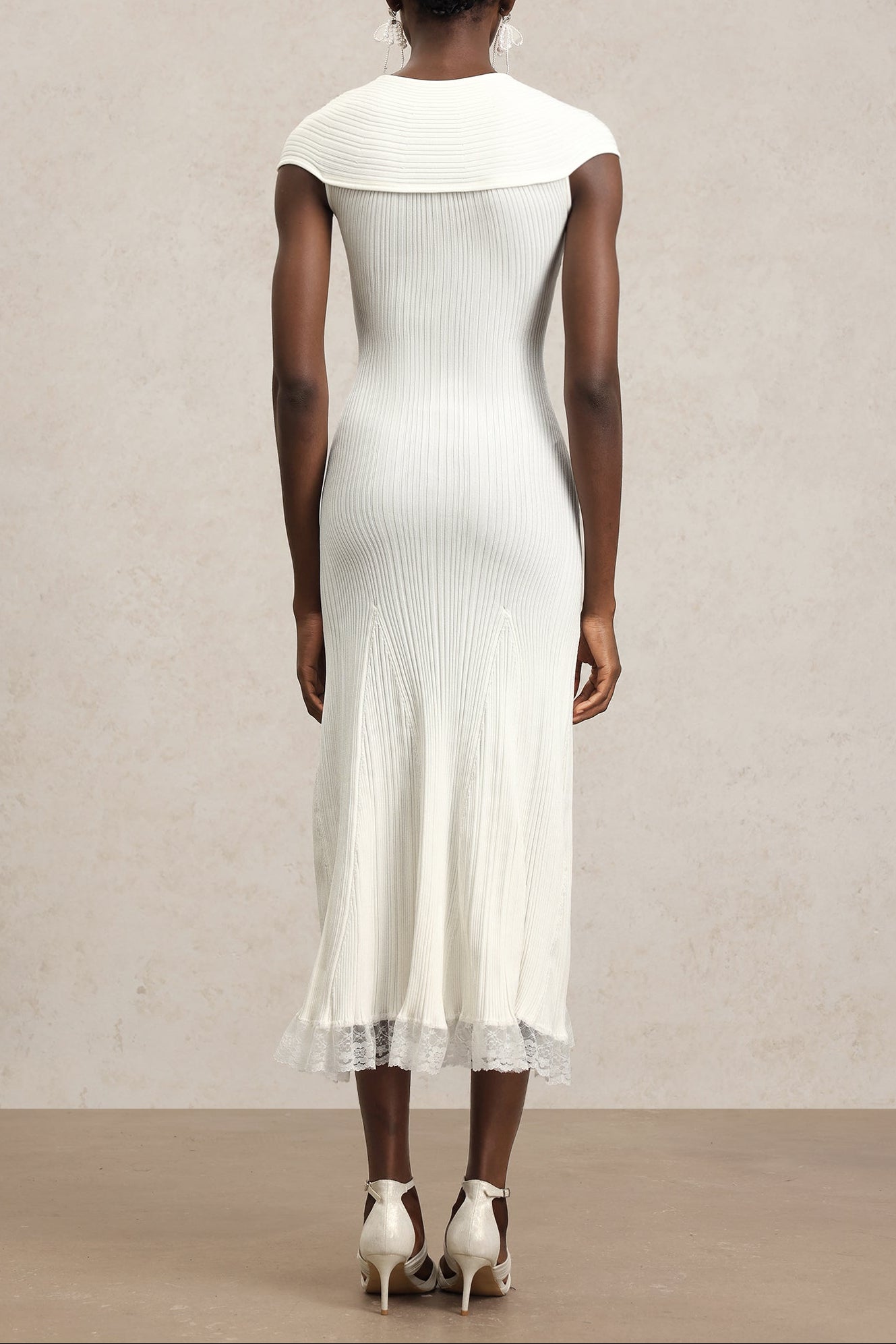 Rcia Sleeveless Lace Hollow Out Bandage Midi Dress Avalabel