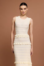 Trista Round Neck Sleeveless Folds Maxi Dress Avalabel