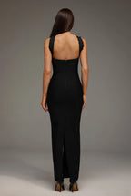 Nesya Sleeveless Pearl Bandage Maxi Dress Avalabel