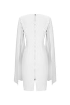 Crepe Twist Bodycon Midi Dress in White Avalabel