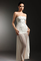 Sabryn Sleeveless Diamond Slit Midi Dress Avalabel