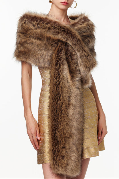 victoria Faux Fur Shawl
