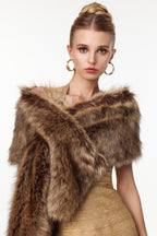 victoria Faux Fur Shawl Avalabel