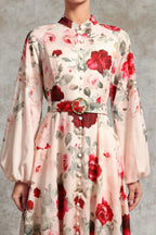 Rucifa Resort Flowy Long Sleeve Printed Woven Maxi Dress Avalabel