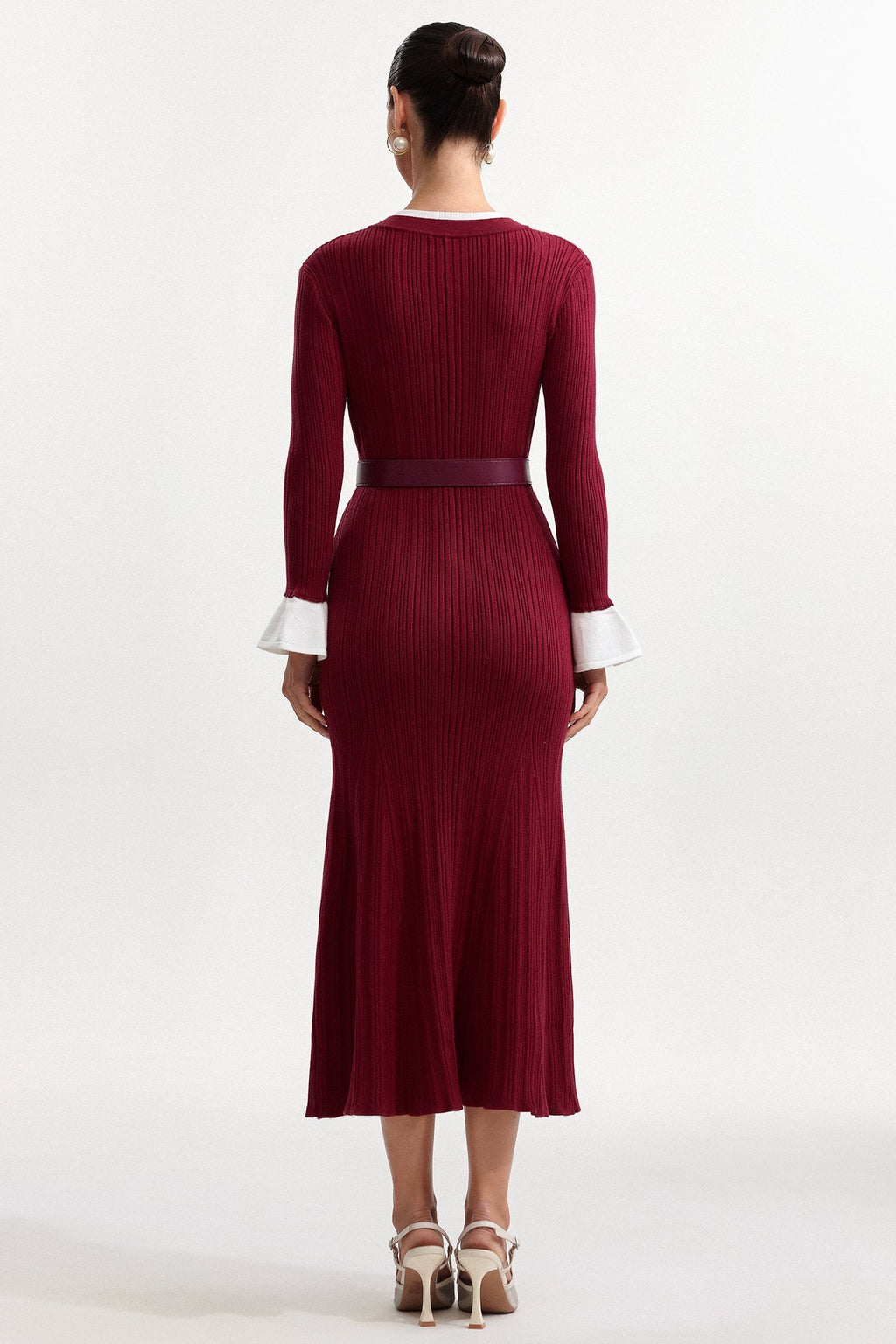 wallis Contour Round Neck Long Sleeve Knit Maxi Dress Avalabel