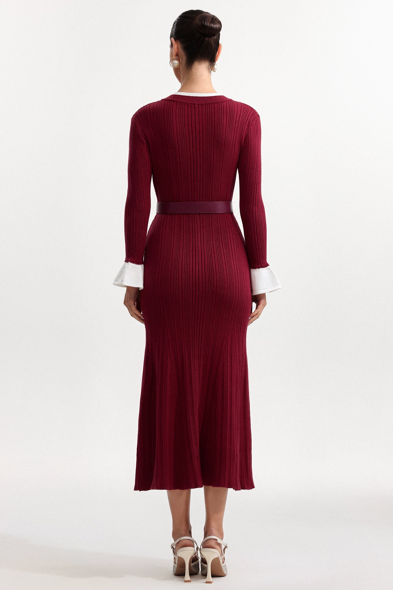 wallis Contour Round Neck Long Sleeve Knit Maxi Dress Avalabel