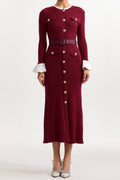 wallis Contour Round Neck Long Sleeve Knit Maxi Dress Avalabel
