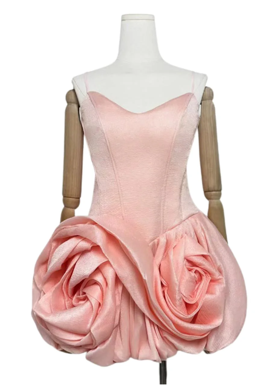 doreen 3d flower bud mini dress