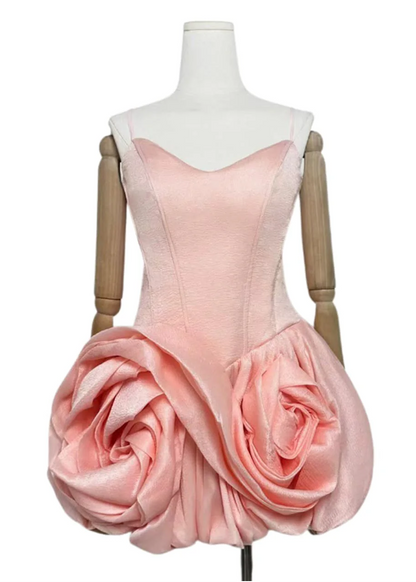 doreen 3d flower bud mini dress