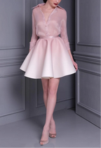 Light pink shirt suit mini dress Avalabel