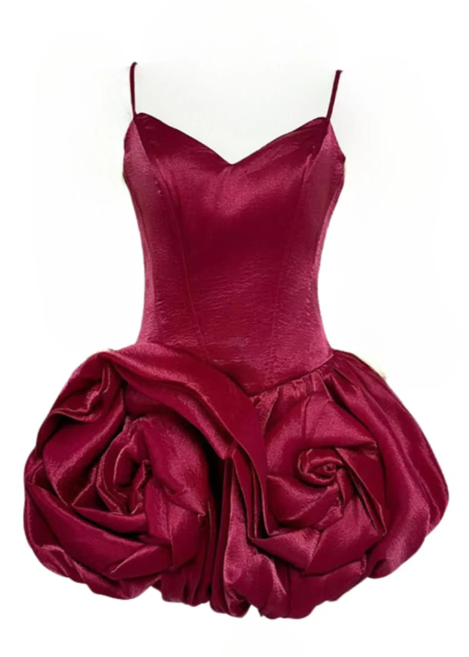 Doreen 3D Flower Bud Mini Dress Avalabel