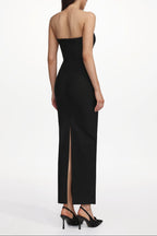 Kandiss Elegant Contour Strapless Cut Out Bandage Maxi Dress Avalabel