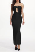 Kandiss Elegant Contour Strapless Cut Out Bandage Maxi Dress Avalabel
