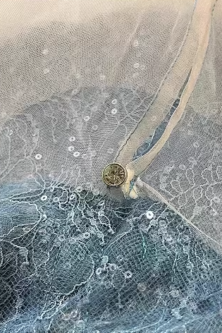 Blue Beaded Lace Dress Avalabel