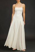 Nathalie White Tulle-Panelling Maxi Dress Avalabel