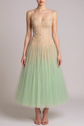 MINT OMBRE LACE MIDI DRESS Avalabel