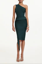 Novah One Shoulder Bandage Midi Dress Avalabel