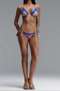 Bohemian Paisley Lace Wrap Tie Two-Piece Bikini Set Avalabel