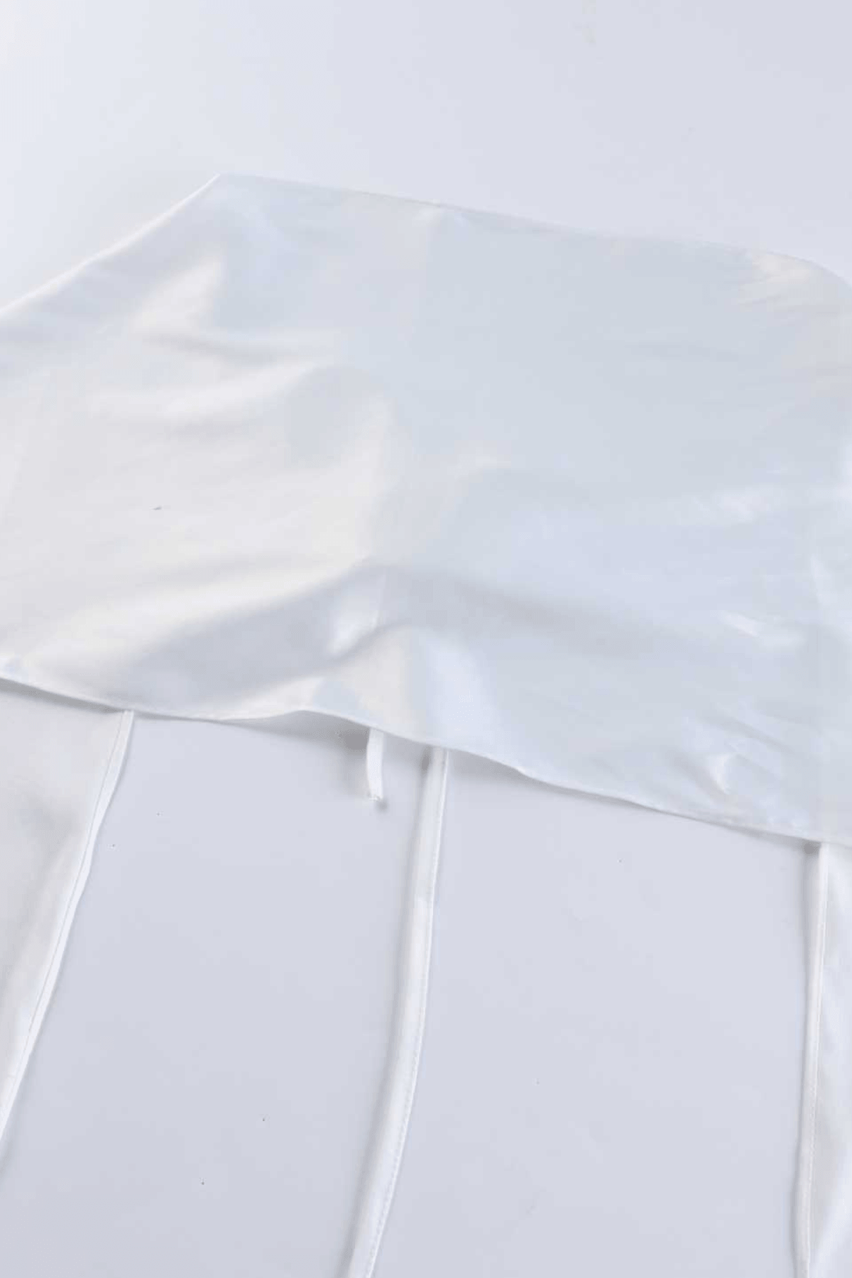 Adora White Cape Sleeve Open Back Ruffle Mini Dress Avalabel