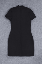 Sandy Fringe Button Front Bodycon Mini Dress Avalabel