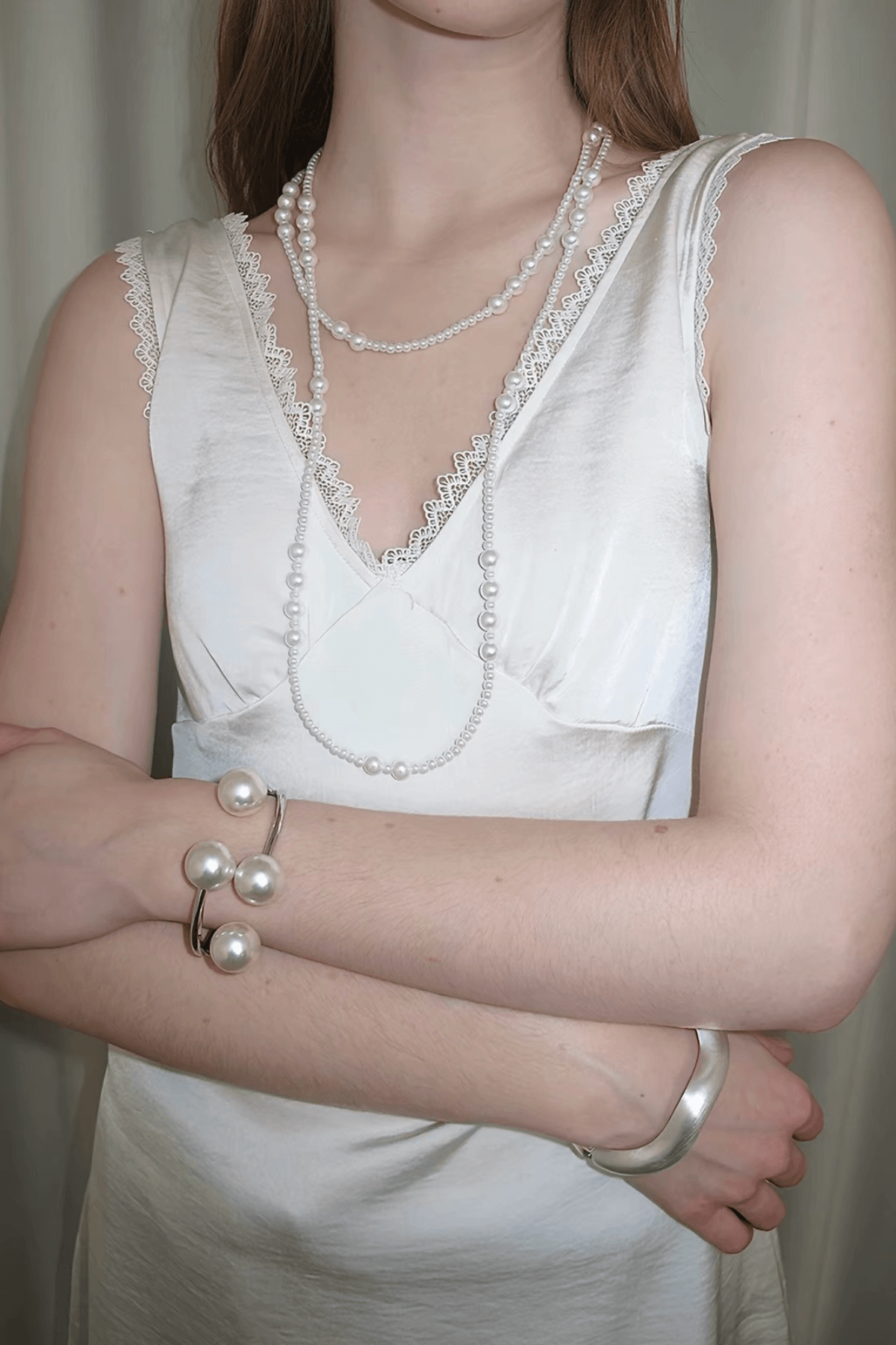 Oversized Pearl Open Cuff Bracelet Avalabel