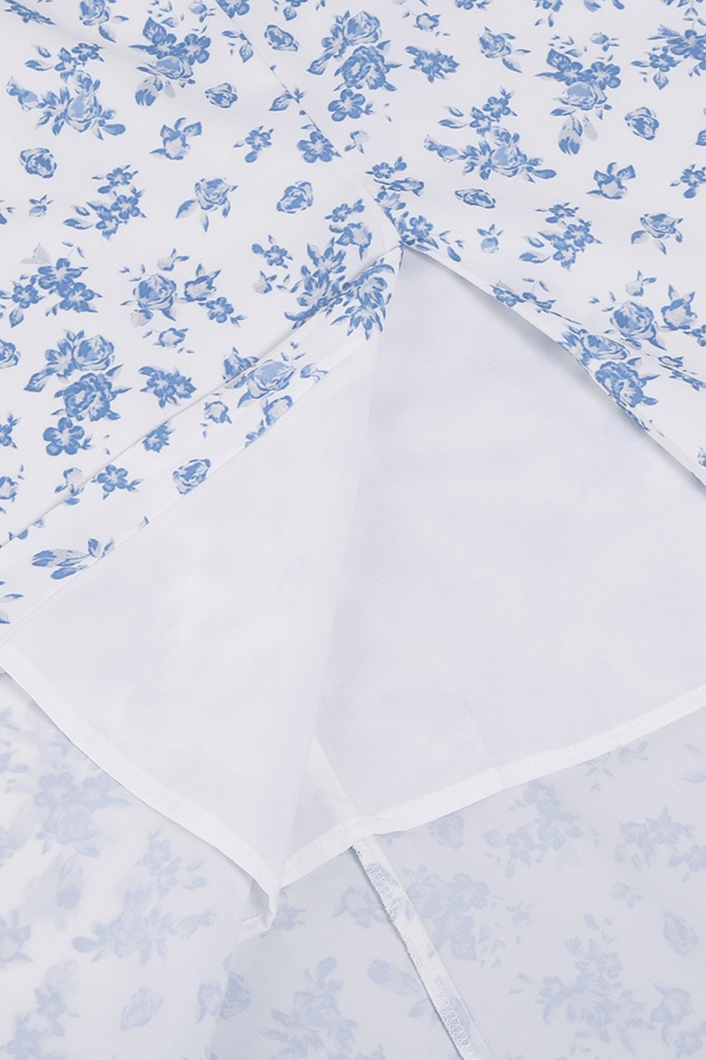Jenny Blue Floral Puff Sleeve Midi Dress Avalabel