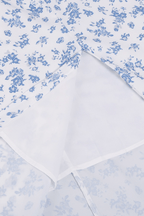 Jenny Blue Floral Puff Sleeve Midi Dress Avalabel