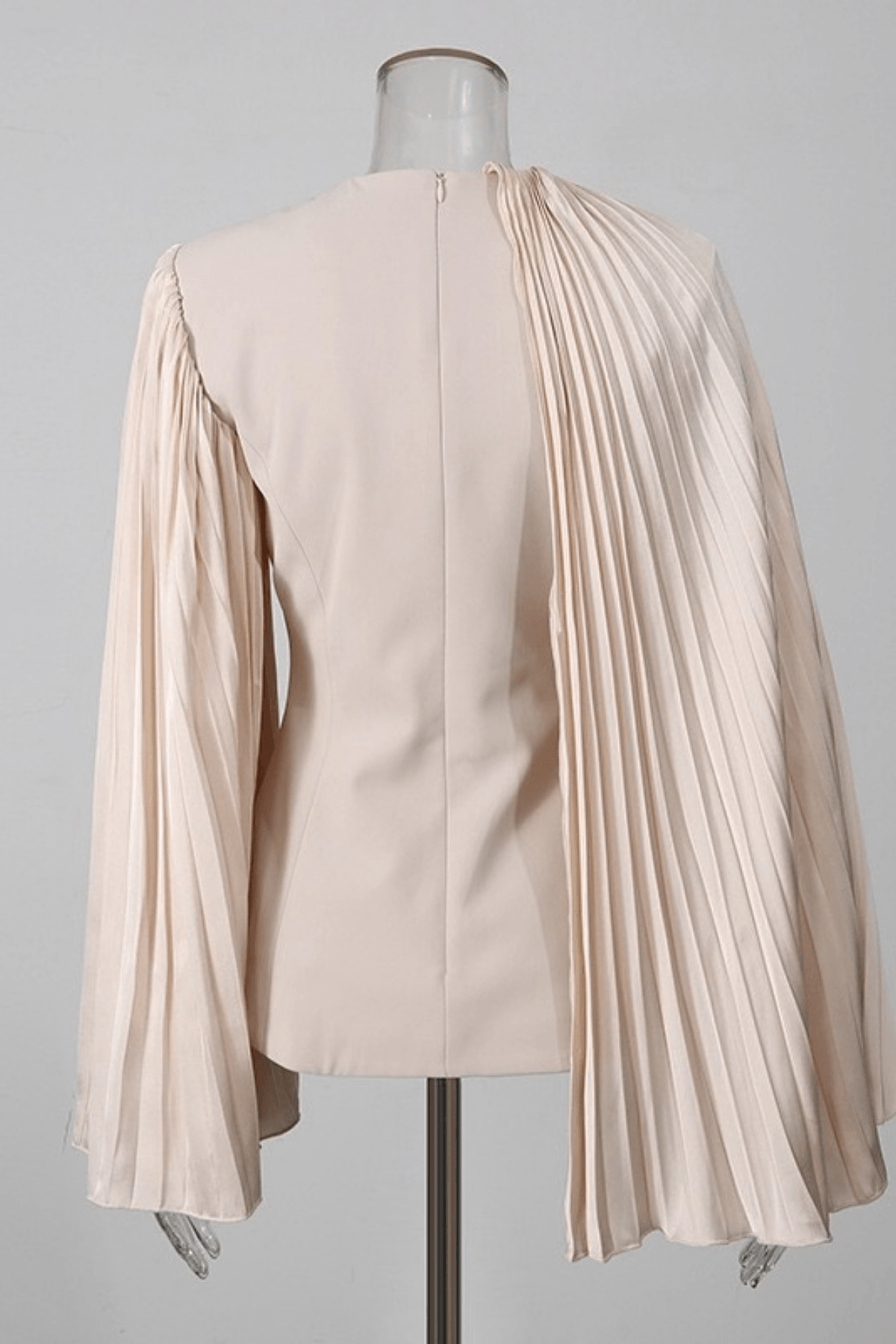 Geeta Cream Pleated Cape Sleeve Top Avalabel