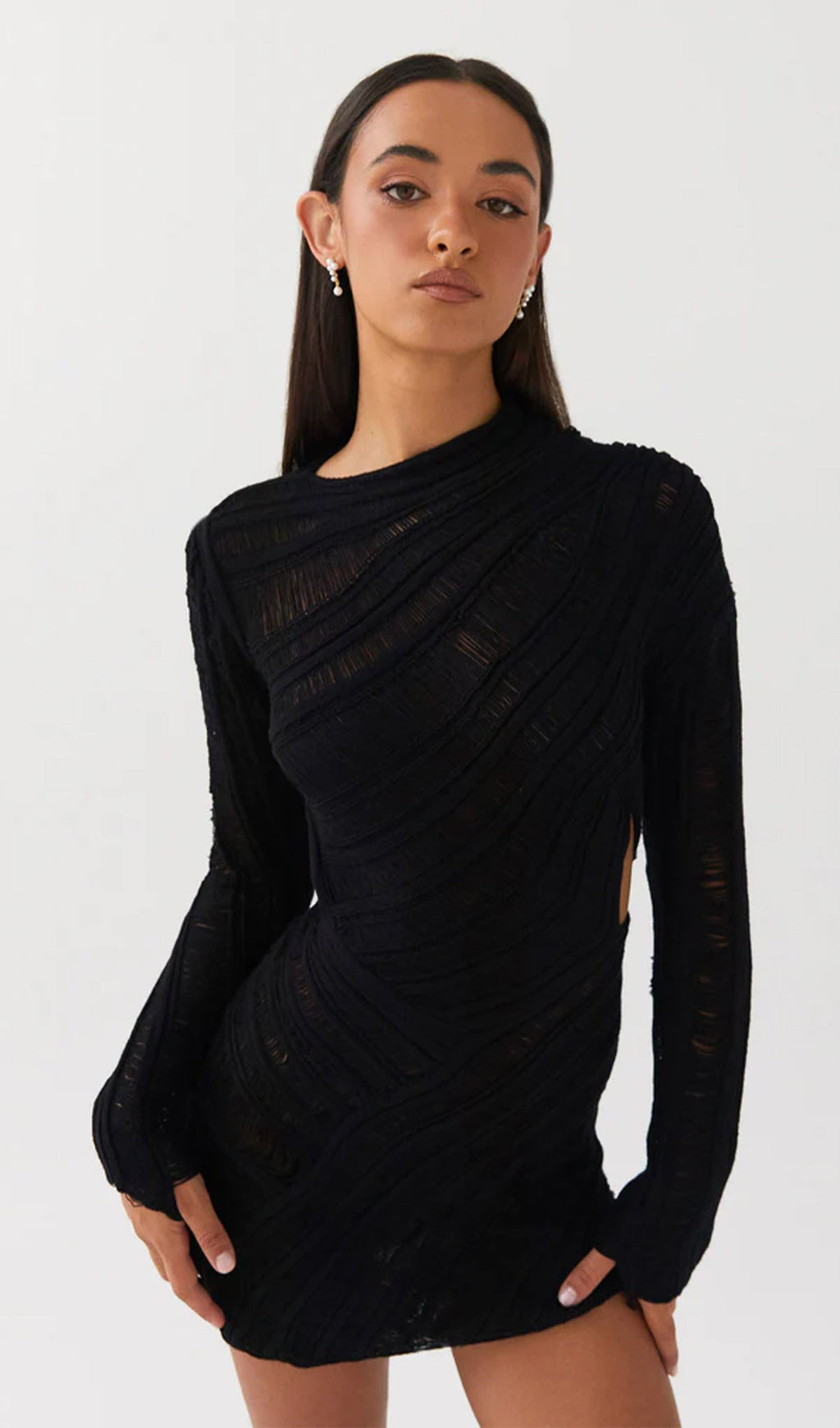 Hollow Out  Mini Dress Avalabel
