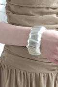 Matte Silver Wavy Wide Open Cuff Bracelet Avalabel