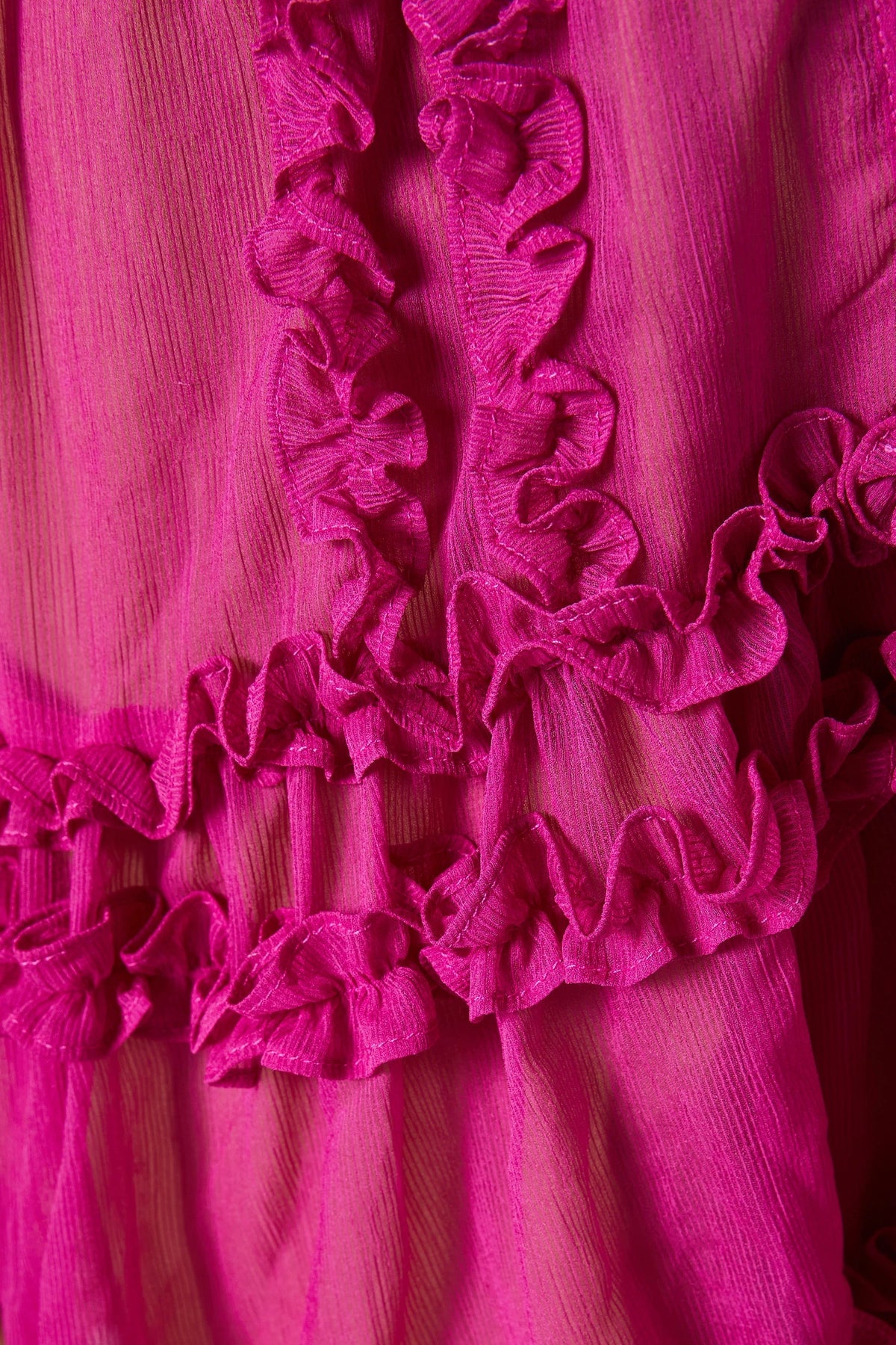 Lara Chiffon Flower Hem Mini Dress in Rose Red Avalabel