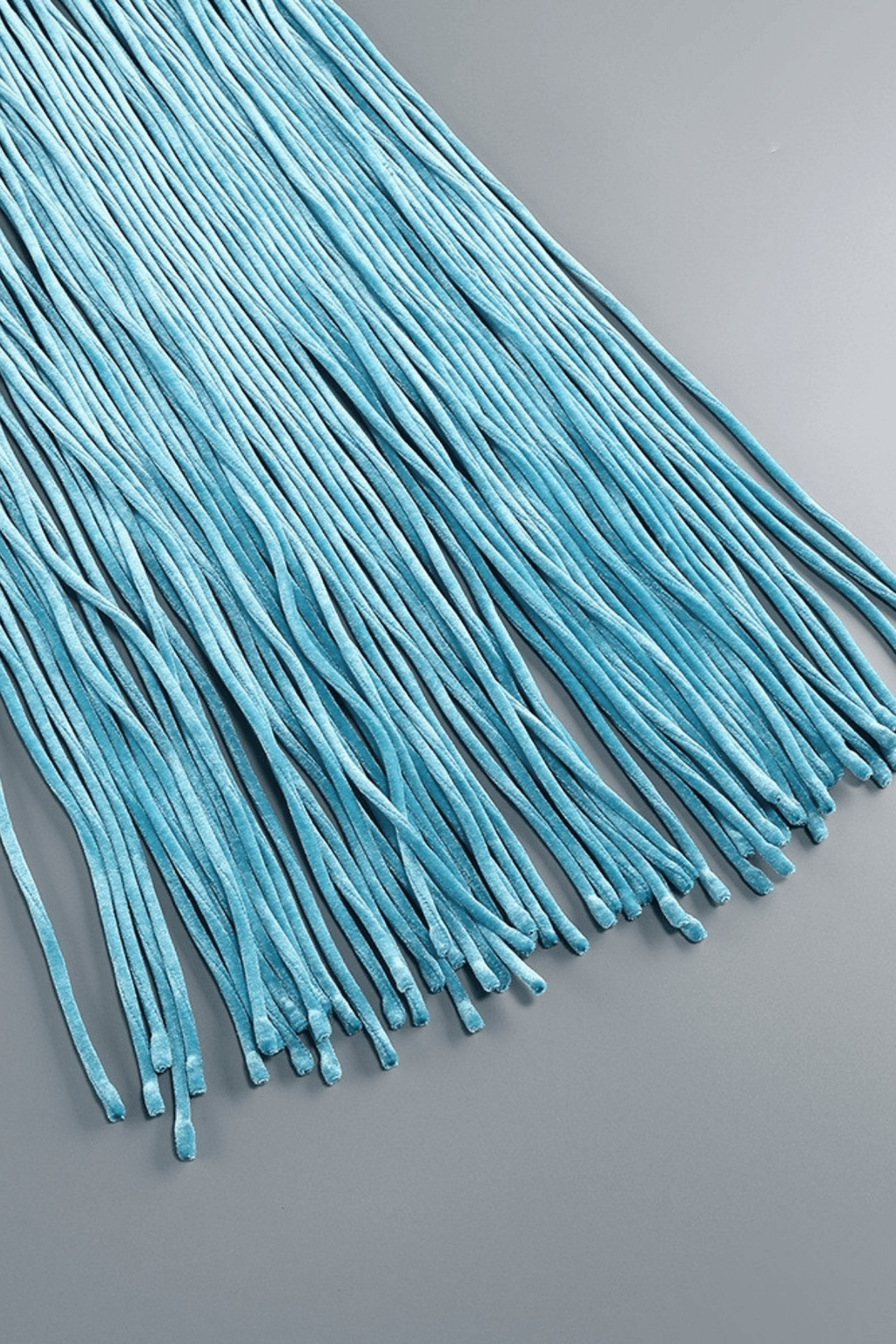 Aura Blue Halter Sleeveless Fringe Maxi Dress Avalabel