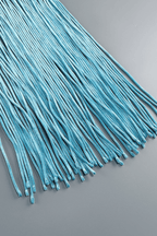Aura Blue Halter Sleeveless Fringe Maxi Dress Avalabel