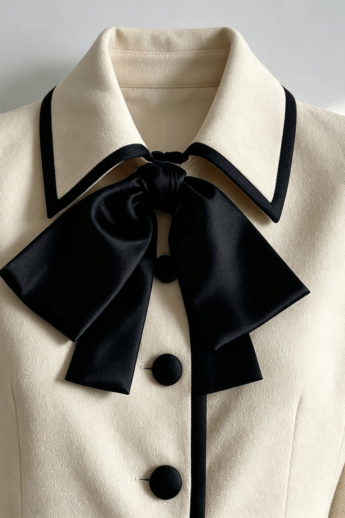 Freda Cream Trim Fitted Short Jacket Avalabel