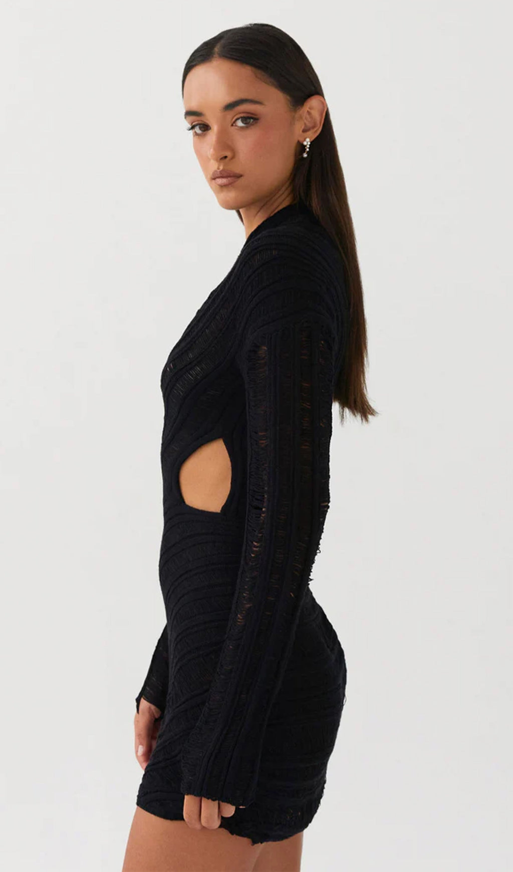 Hollow Out  Mini Dress Avalabel