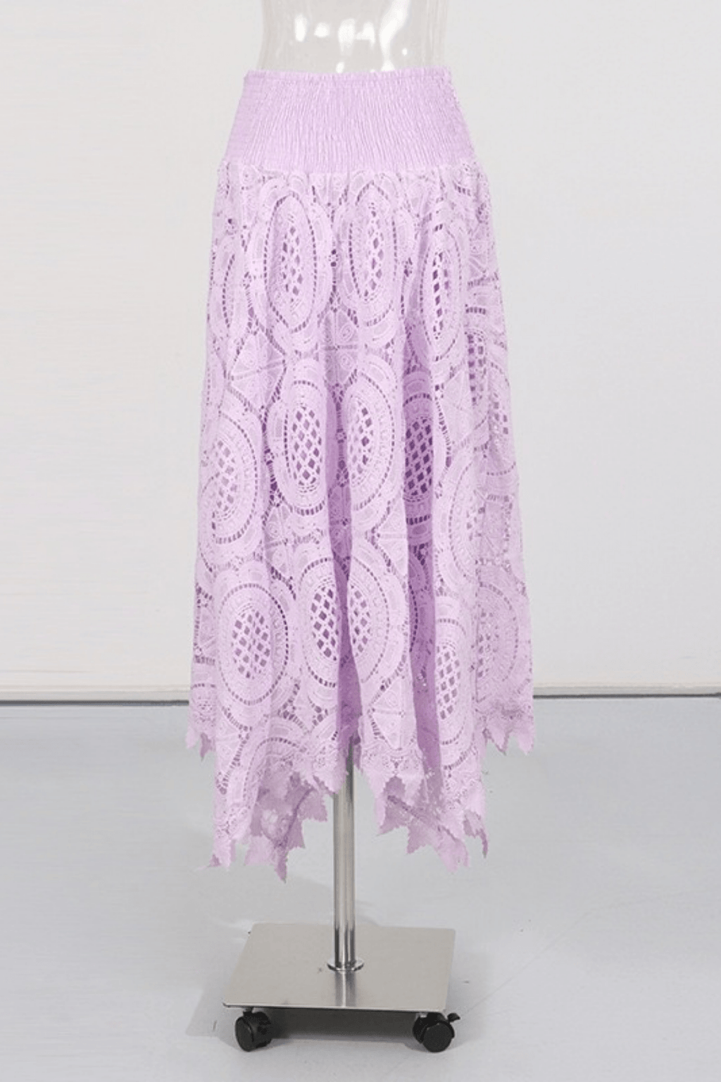 Hikari Puff Sleeve Purple Lace Two Piece Set Avalabel