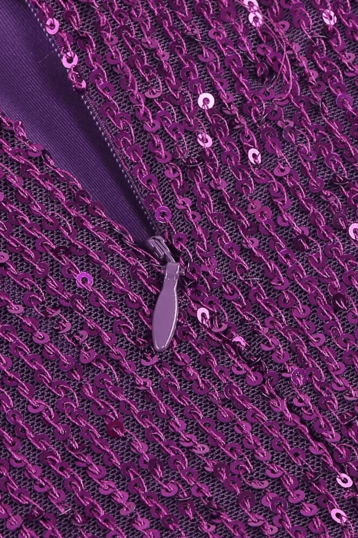 Isla Purple Sequin Asymmetrical High Slit Maxi Dress Avalabel