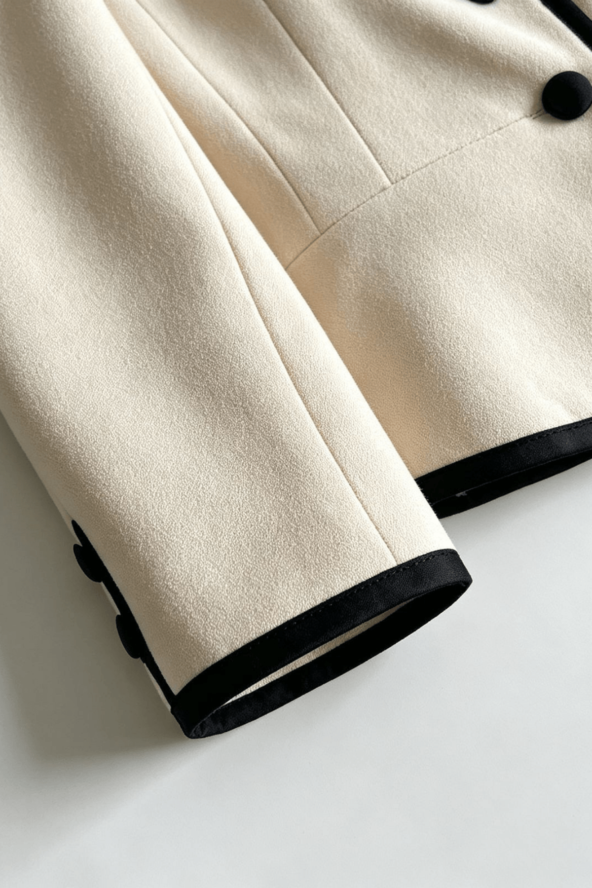 Freda Cream Trim Fitted Short Jacket Avalabel