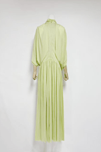 Alice Green Cape Sleeve Pleated Maxi Dress Avalabel