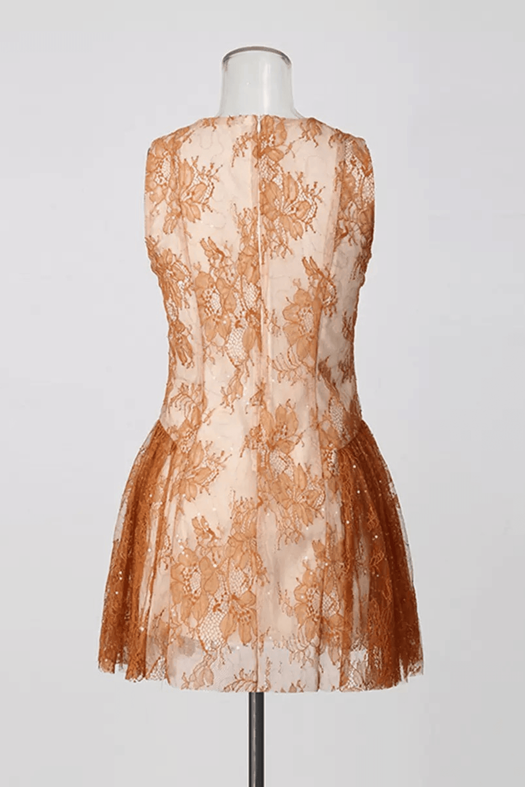 Celia Lace Bow Neck Fit and Flare Mini Dress Avalabel