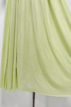 Alice Green Cape Sleeve Pleated Maxi Dress Avalabel