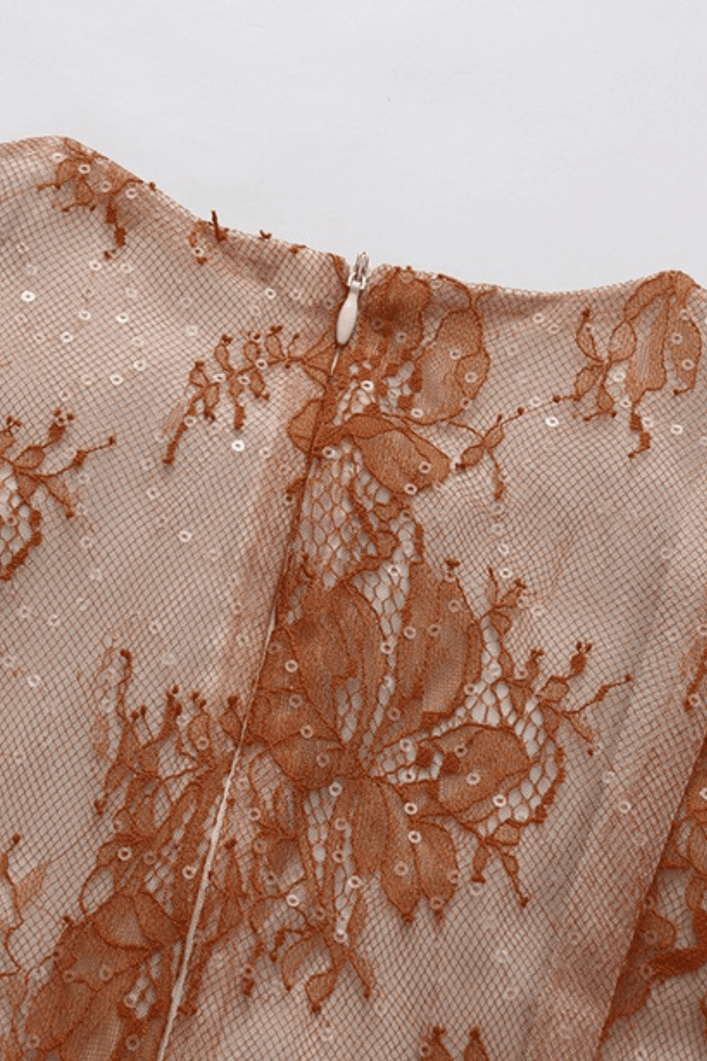 Celia Lace Bow Neck Fit and Flare Mini Dress Avalabel