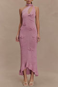 Celestino Floral Metallic Knit Maxi Dress - Pink Avalabel