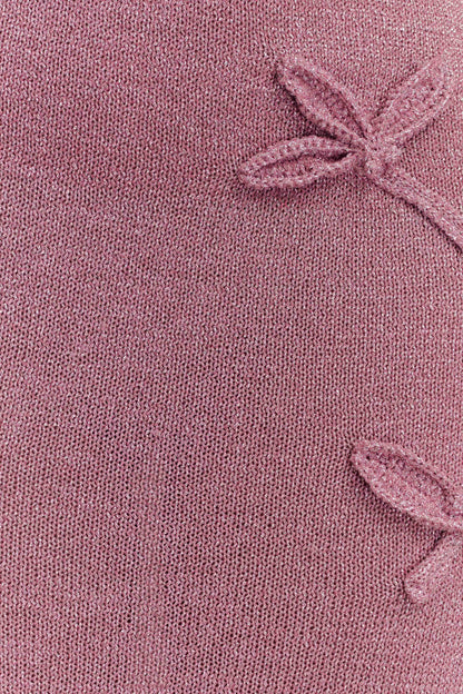 Celestino Floral Metallic Knit Maxi Dress - Pink