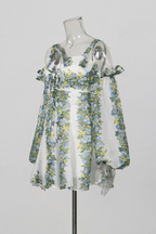 Bella Off Shoulder Floral Puff Sleeve Mini Dress Avalabel