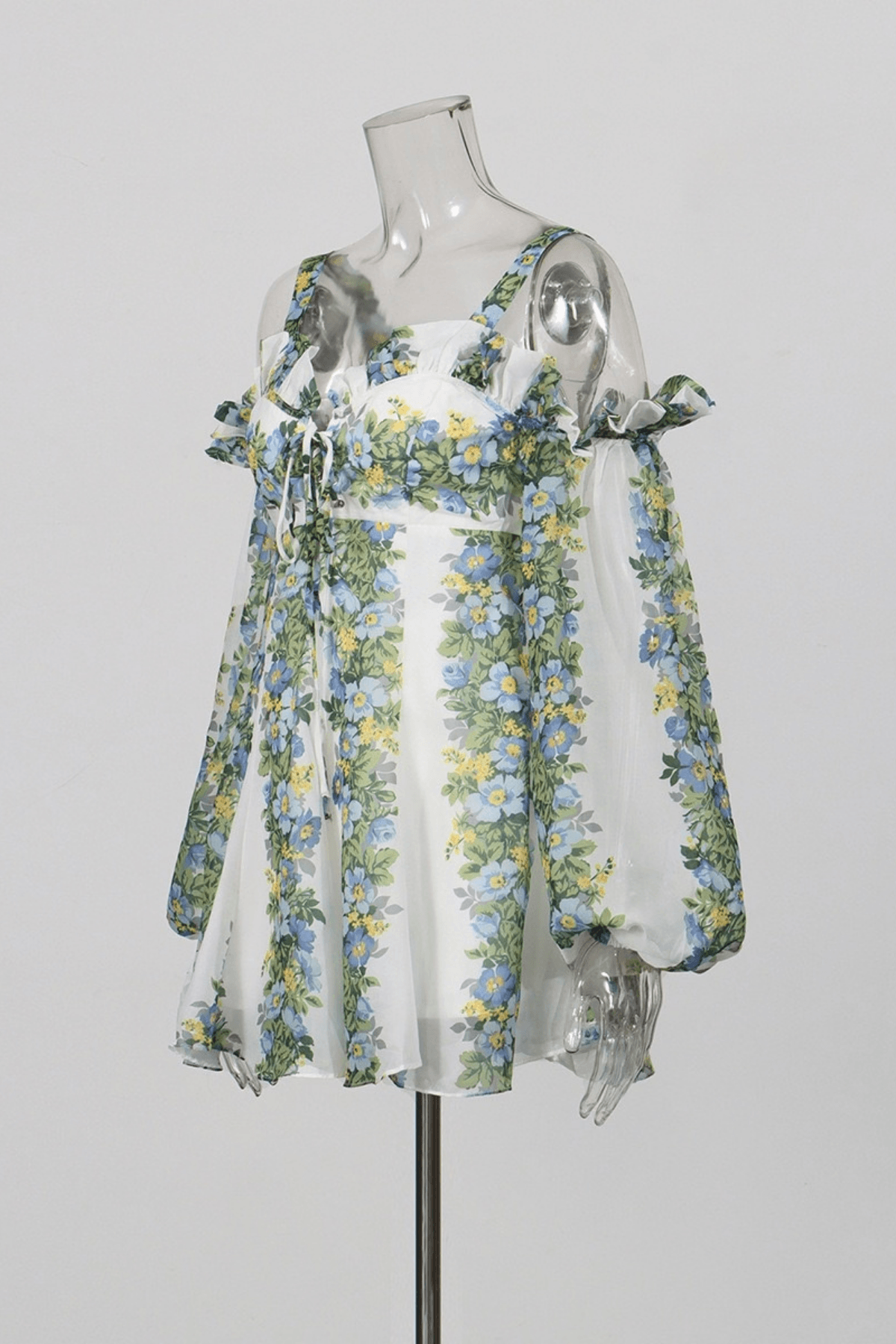 Bella Off Shoulder Floral Puff Sleeve Mini Dress Avalabel