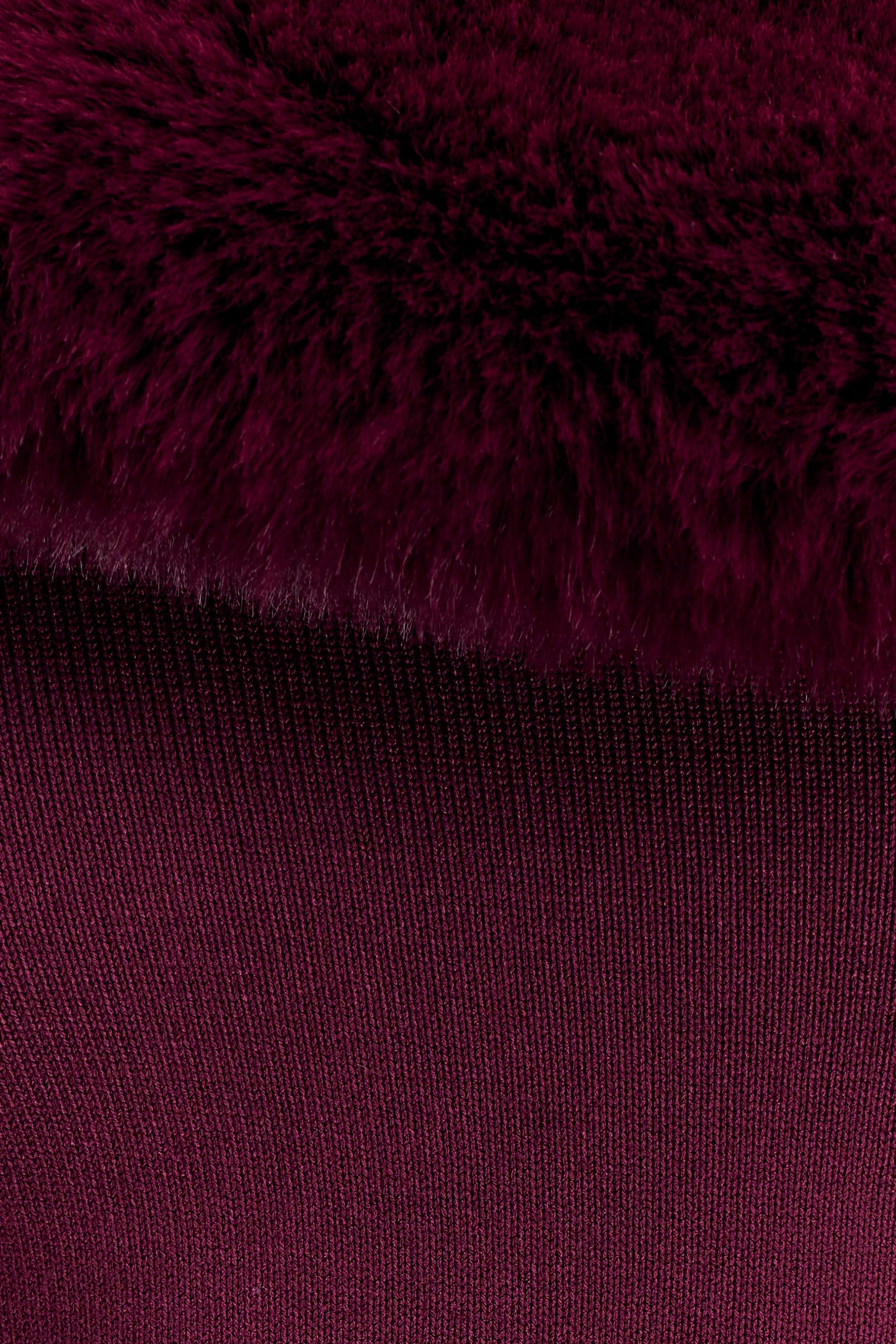 rebecca Faux Fur Knit Maxi Dress - Plum