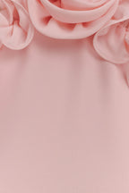 Helen off-Shoulder Chiffon Flower Maxi Dress - Baby Pink Avalabel