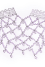 Beaded Pearl Web Drop Formal Hair Comb Avalabel